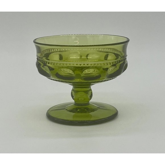 Set of 2 Vintage Colony "Crown Green" Champagne/Tall Sherbet Glass 6 oz. (Thumbp - Picture 1 of 4